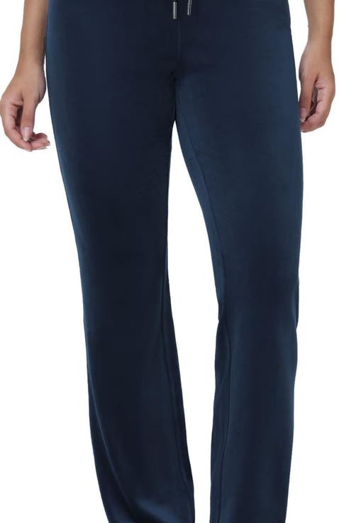Rib Waist Track Pant With Double Bling