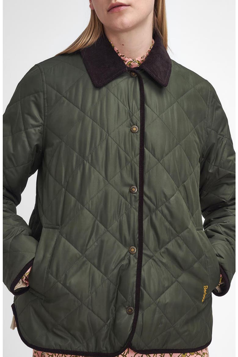 Isabella Quilted Jacket, Main, color, OLIVE/ EYEBRIGHT