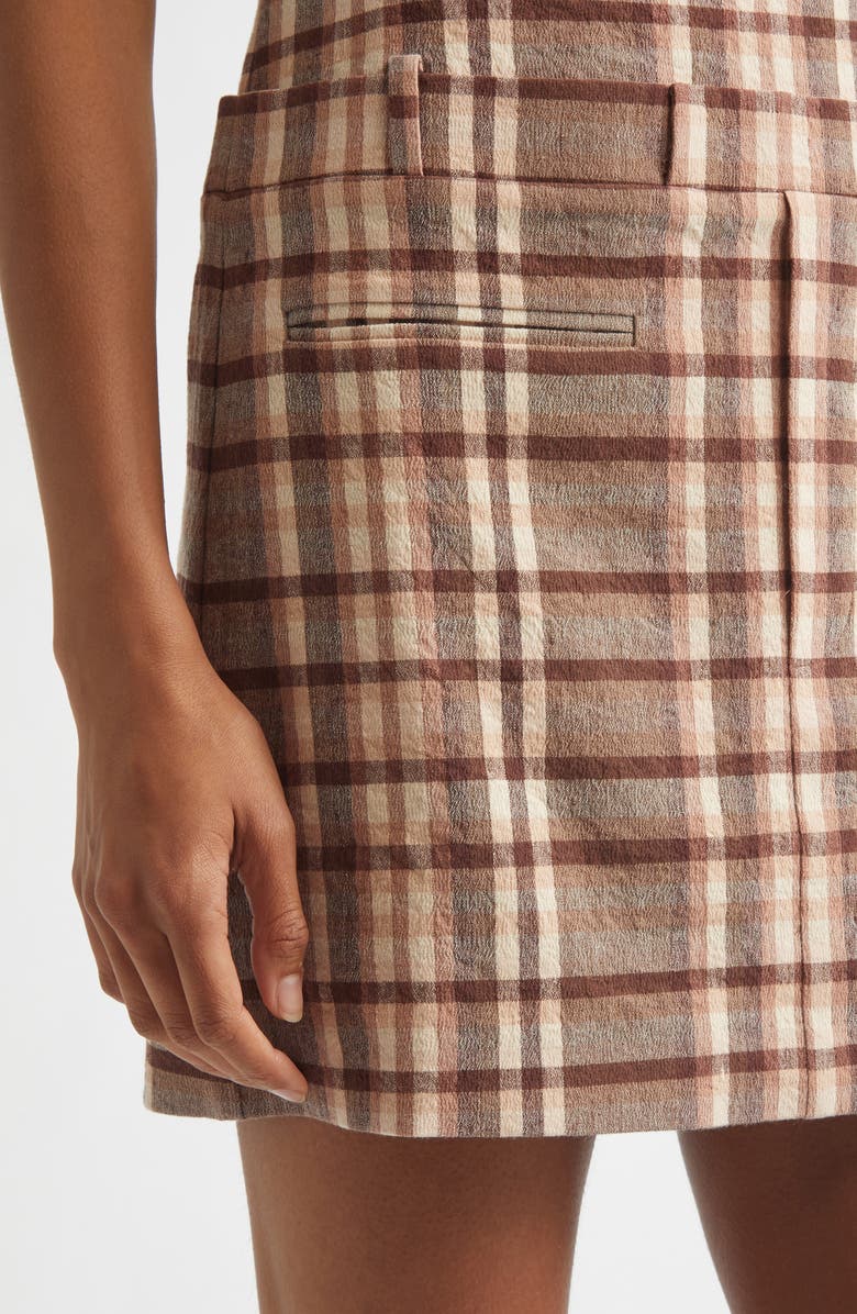 STAUD Shea Shift Dress, Alternate, color, Tuscany Plaid