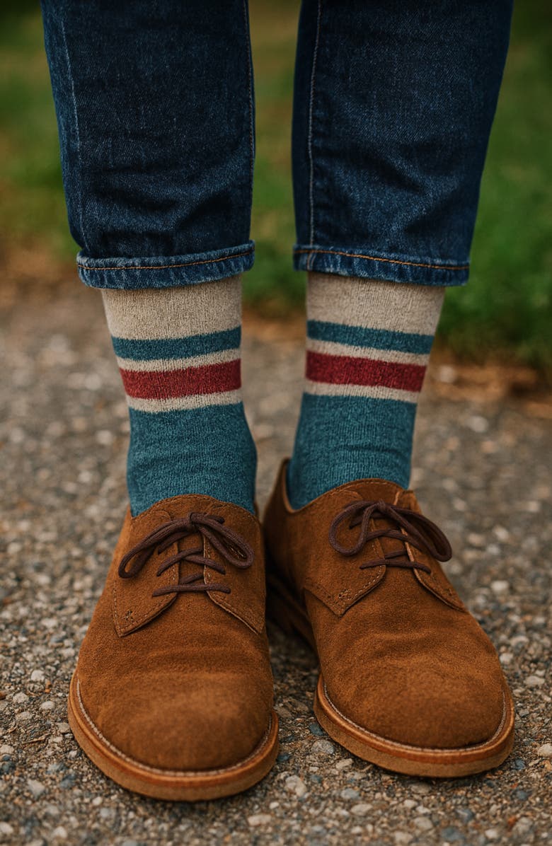 United By Blue Cushioned Wool & Yak Blend Crew Socks, Alternate, color, Oatmeal