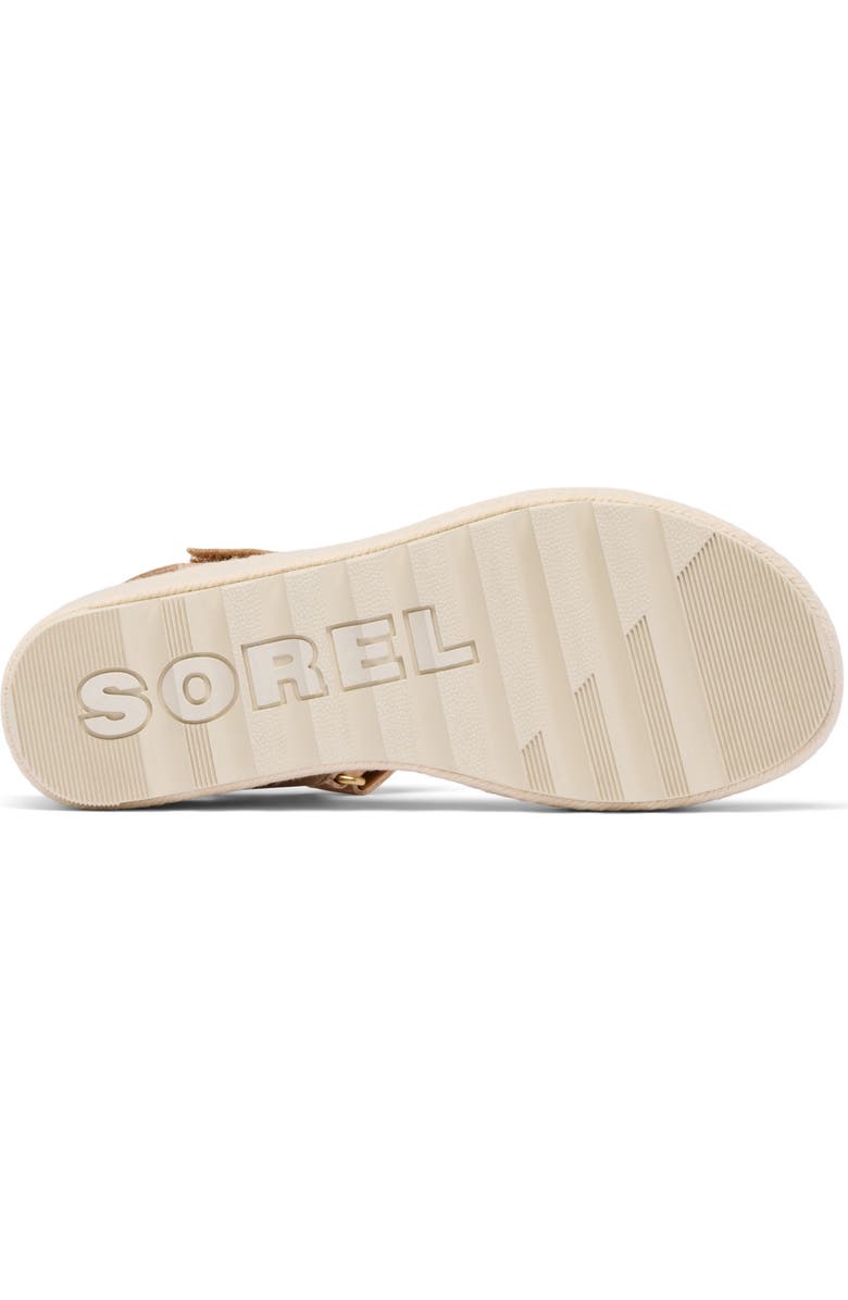 SOREL Cameron Wedge Espadrille Sandal, Alternate, color, Honest Beige/ Chalk