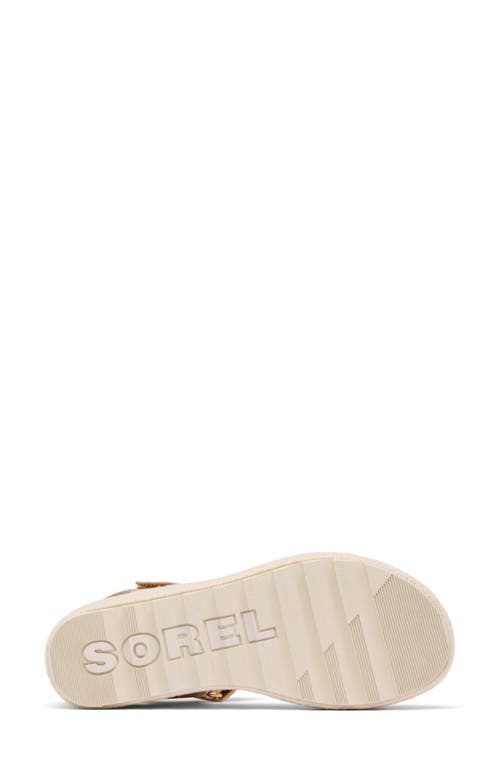 Sorel Cameron Suede Grip Espadrille Sandals In Honest Beige/chalk