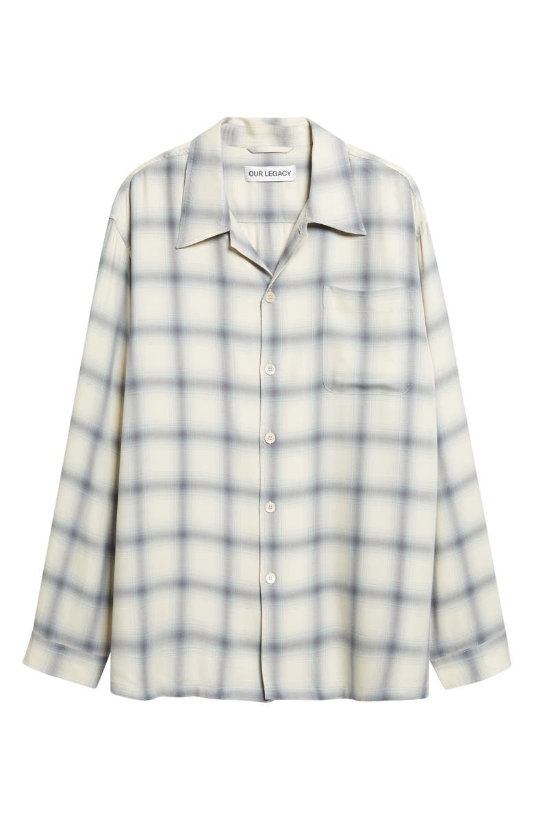 OUR LEGACY Every Check Button-Up Shirt, Main, color, Sacramento Cowboy Viscose