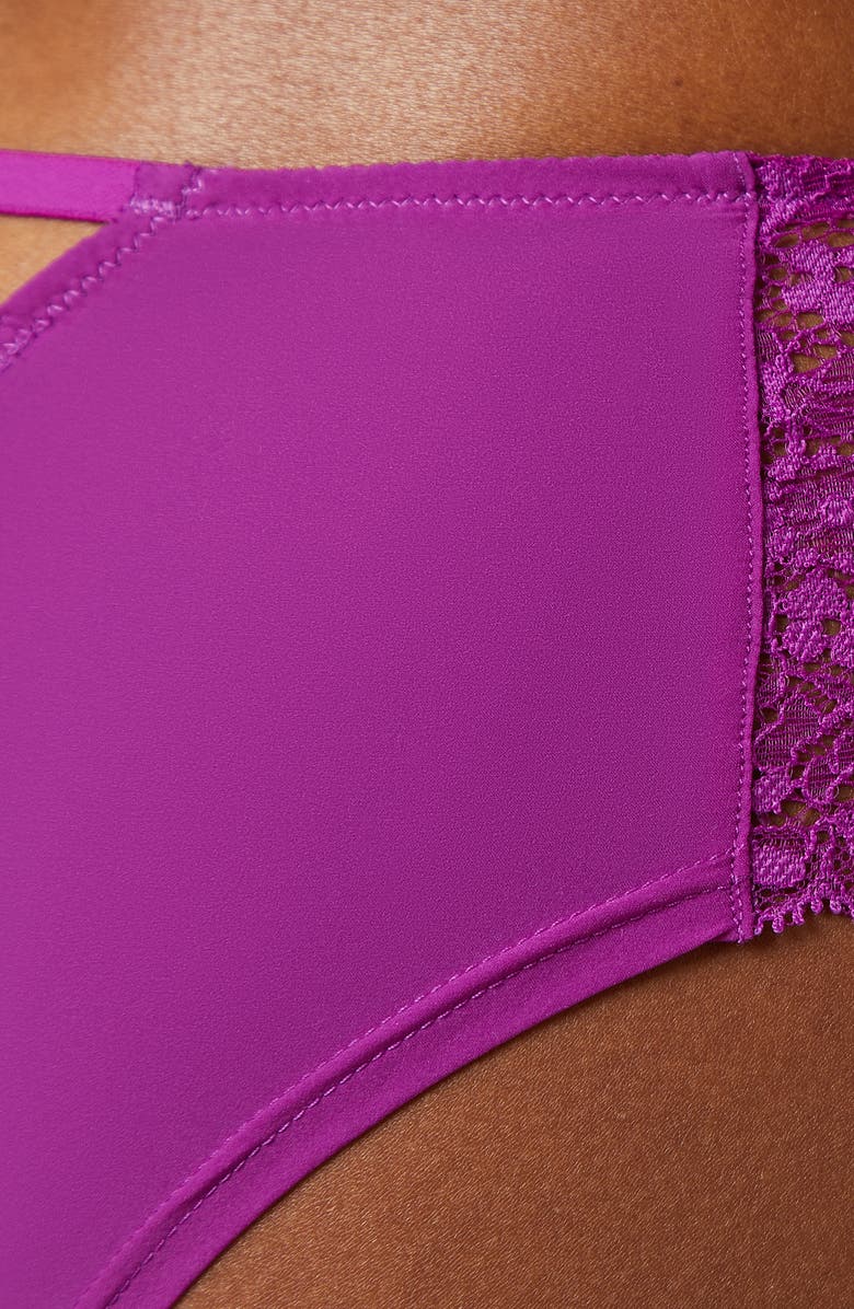 Etam Mystere Lace Side Hipster Briefs, Alternate, color, Purple