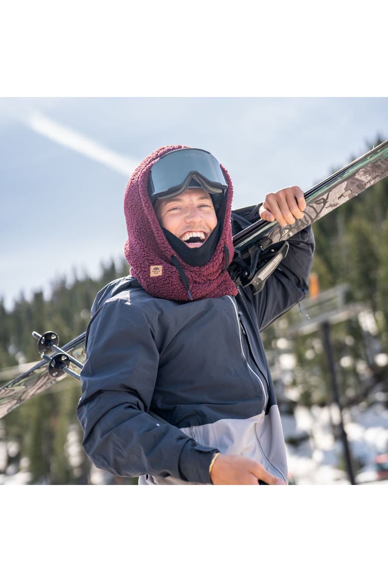 High Pile Fleece Booter Overhood, Alternate, color, Blk Cherry