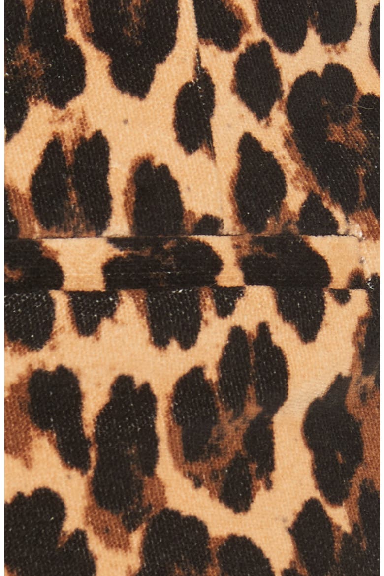 Cheetah Print Velvet Crop Flare Pants, Alternate, color, CHEETAH