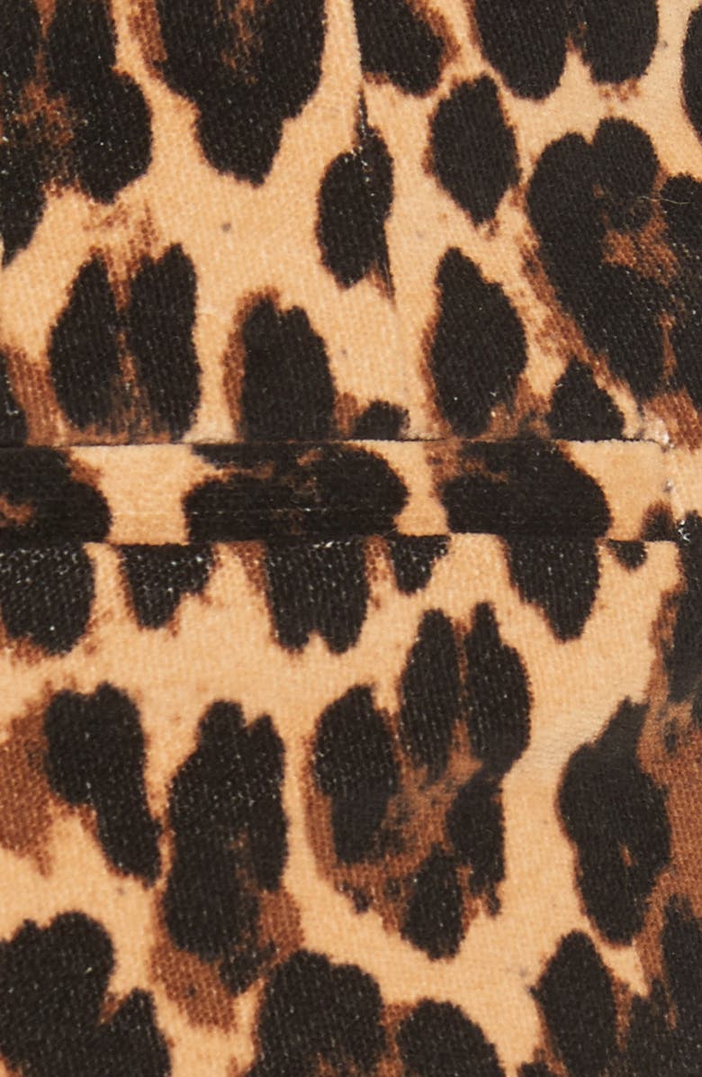 FRAME Cheetah Print Velvet Crop Flare Pants, Alternate, color, 
