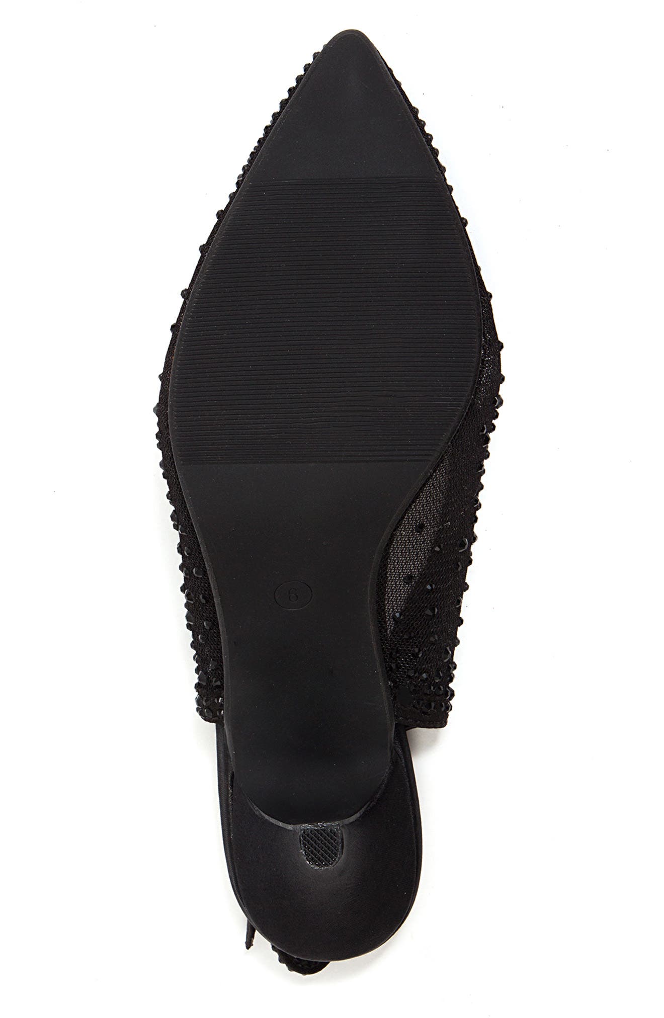 LADY COUTURE Lola Embellished Pointed Toe Slingback Pump, Alternate, color, Black