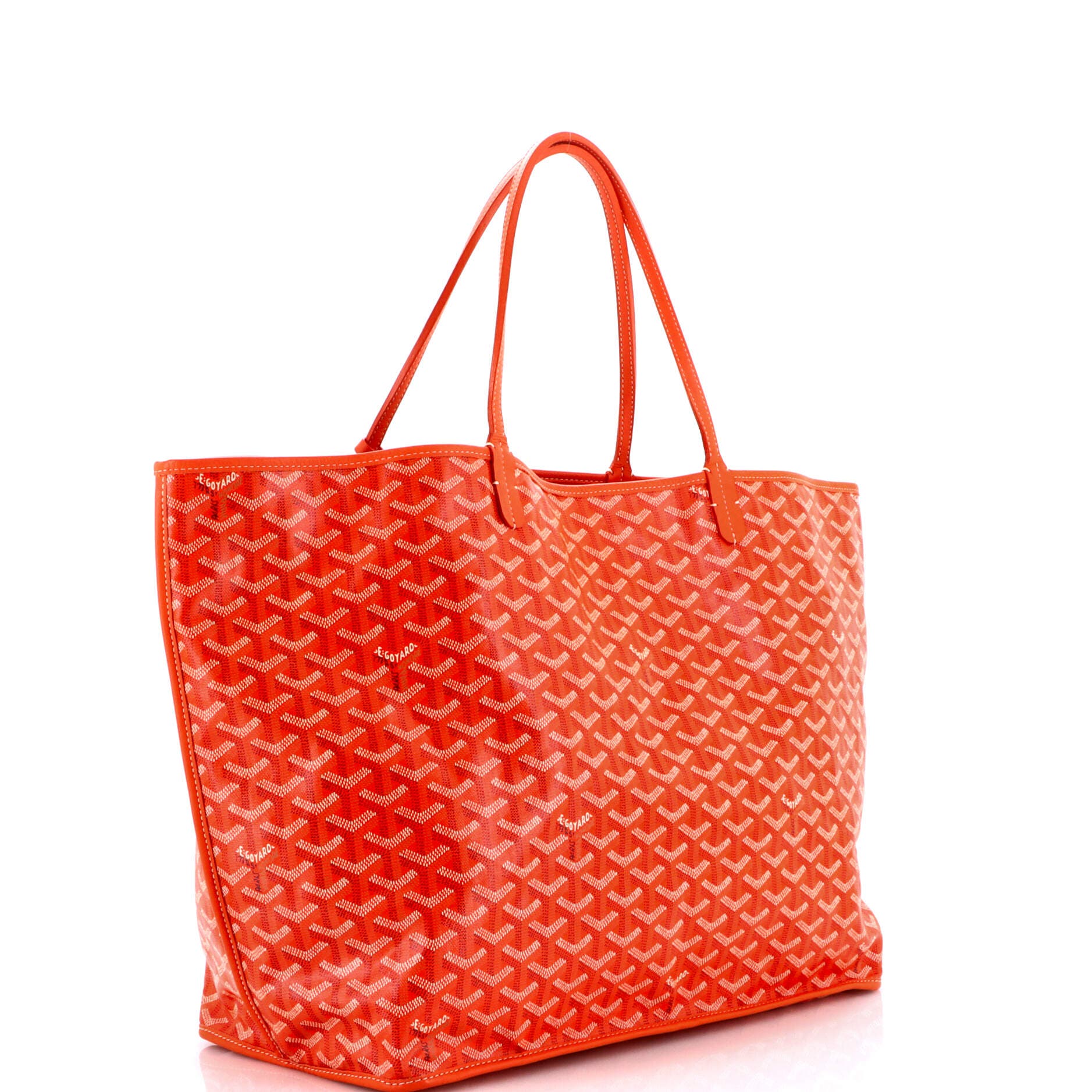 Pre-Owned Goyard Anjou Reversible Tote Coated Canvas GM, Alternate, color, Orange