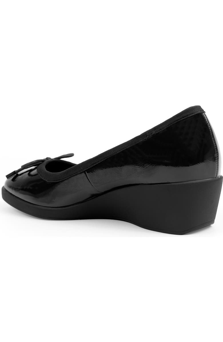 Aerosoles Tema Ballet Wedge Pump, Alternate, color, Black Crinkle Faux Leather