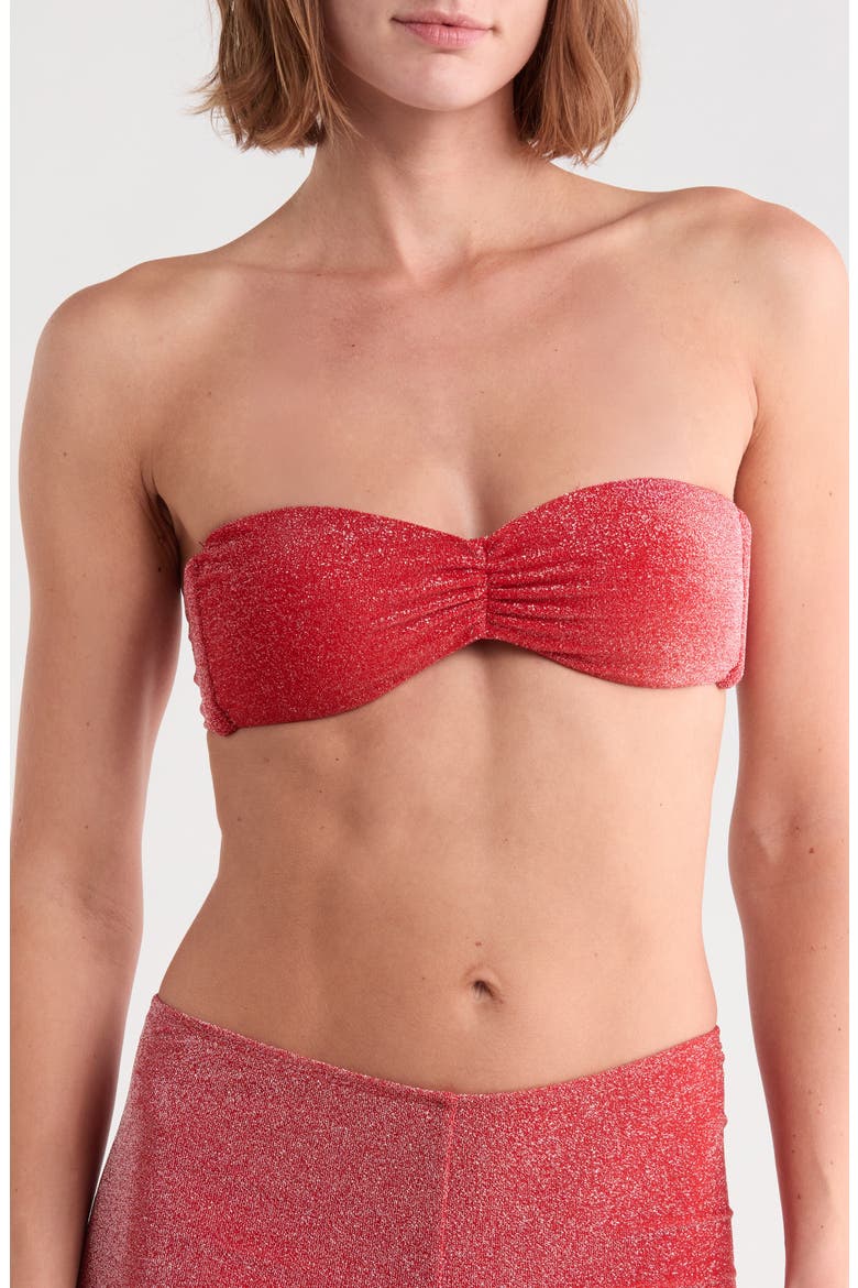 Hudson Bralette Bikini Top, Main, color, FLAME