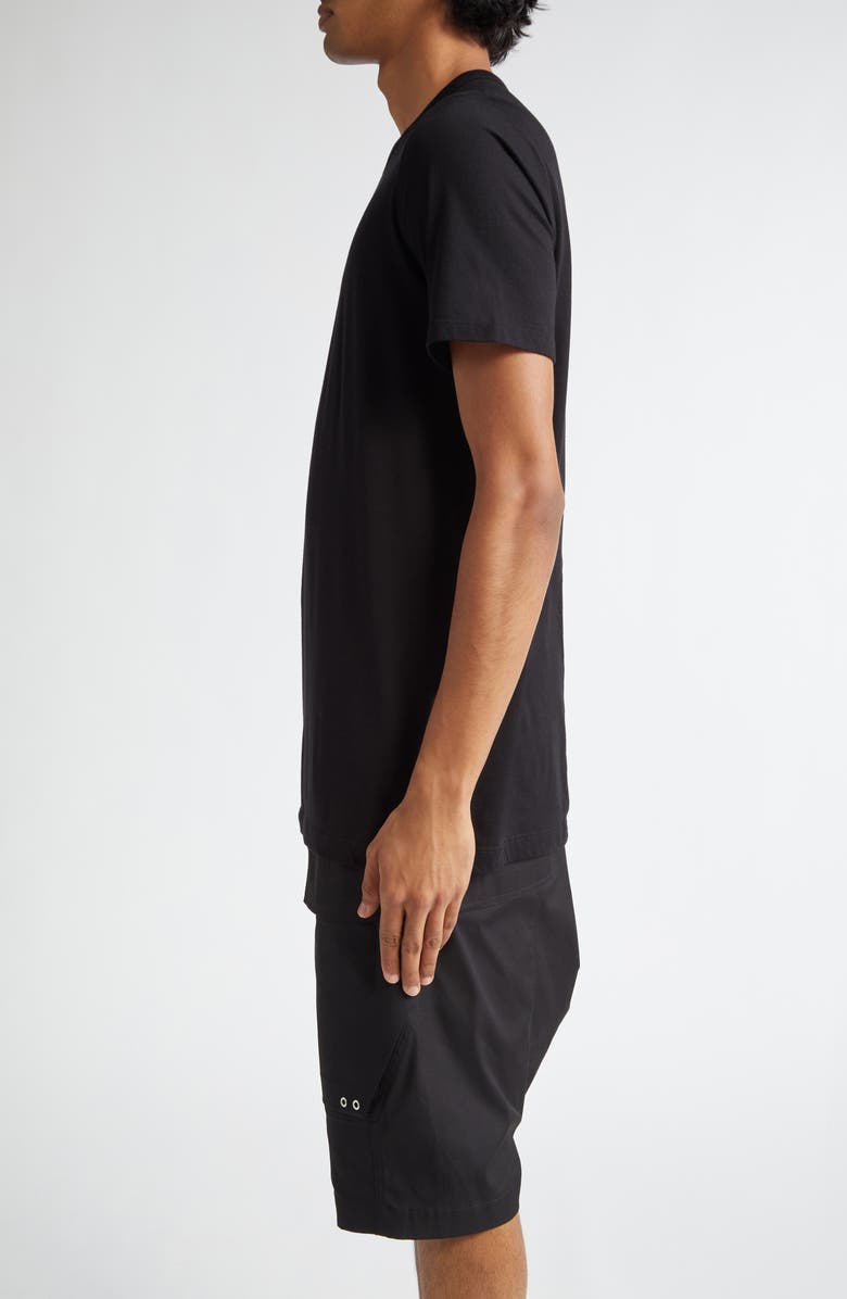 Rick Owens Level T Longline Cotton T-Shirt, Alternate, color, Black
