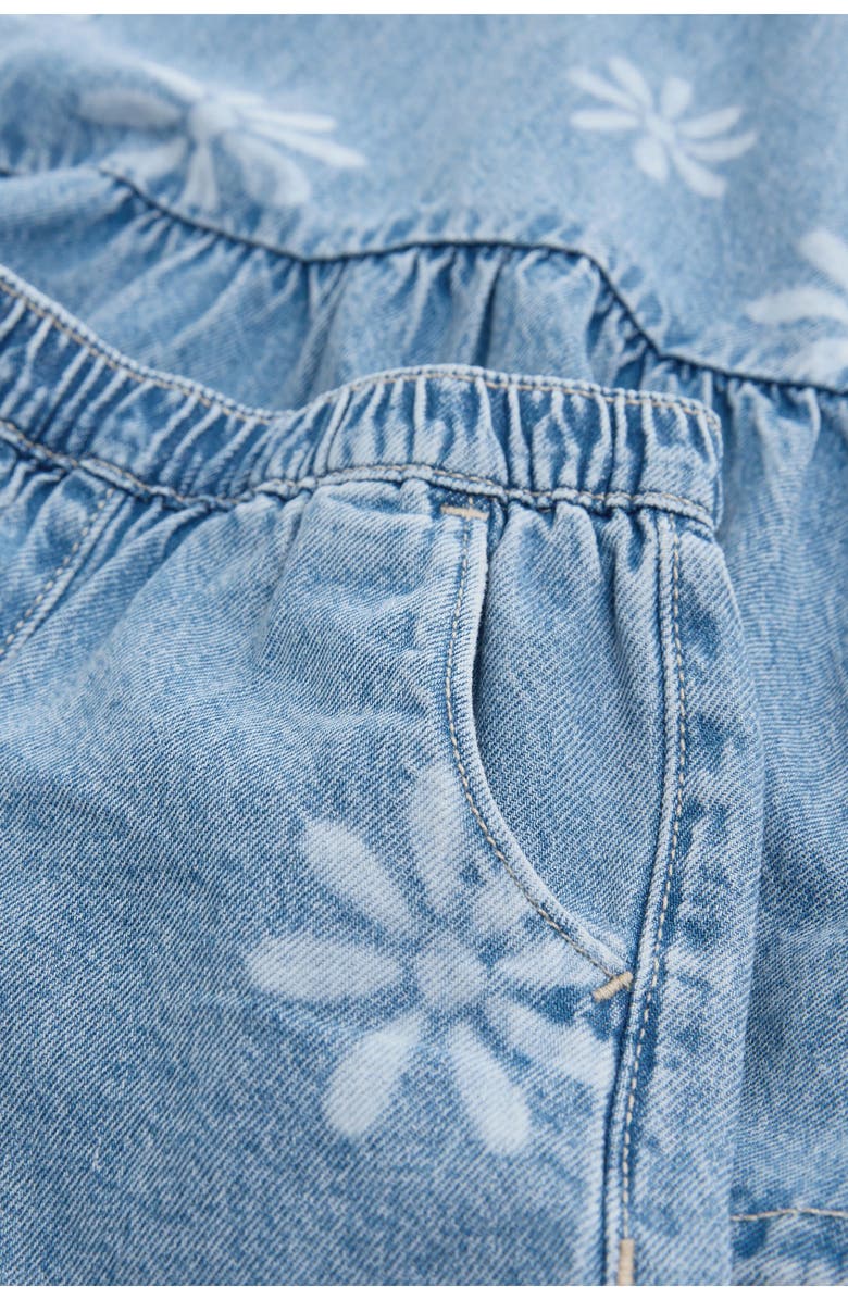 NEXT Kids' Flower Denim Peplum Top & Shorts Set, Alternate, color,