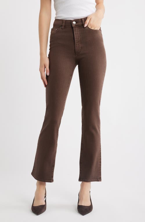 DL1961 Halle Straight High Rise Instasculpt™ Jeans in Brownstone at Nordstrom, Size 27