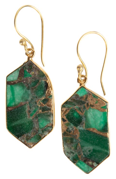 Mosaic Geometric Drop Earrings