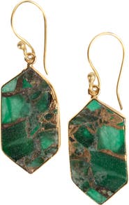SAACHI Mosaic Geometric Drop Earrings