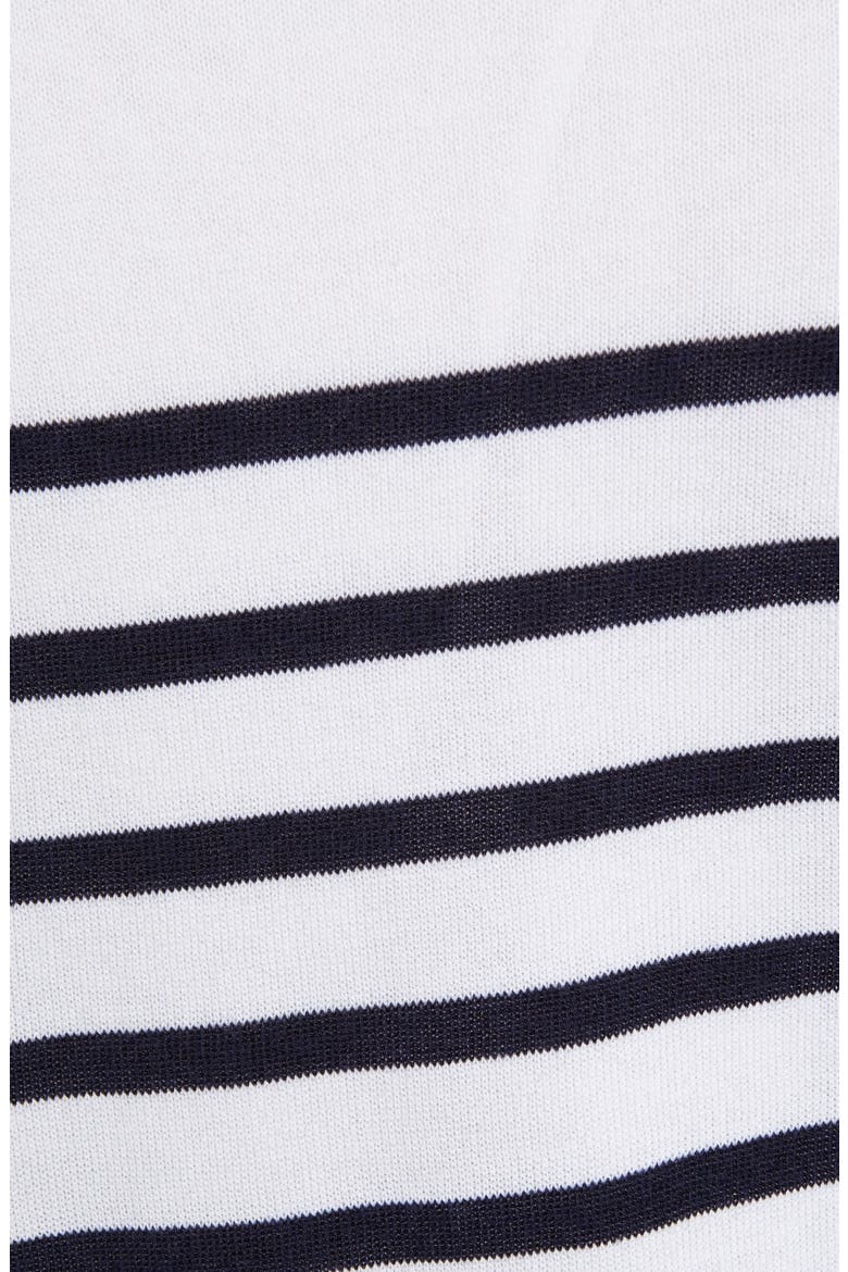 J. Crew Lightweight Striped Crop Cardigan, Alternate, color, WHITE NAVY