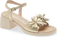 Wonders Flower Ankle Strap Slide Sandal