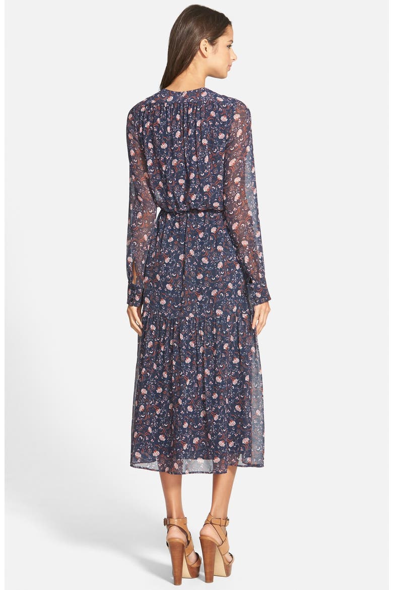 Keyhole Midi Dress, Alternate, color, BLUE