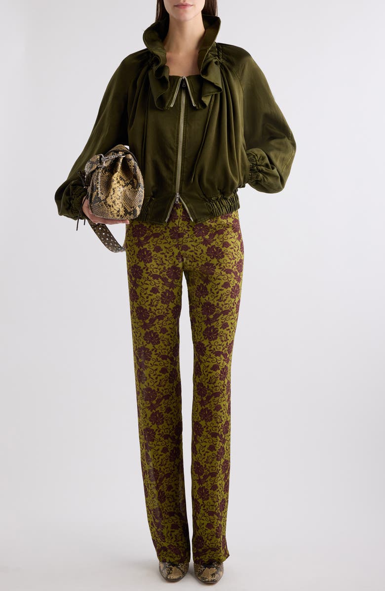 Dries Van Noten Pachas Floral Georgette Drawstring Pants, Alternate, color, 