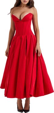 HOUSE OF CB Lady Strapless Midi Dress