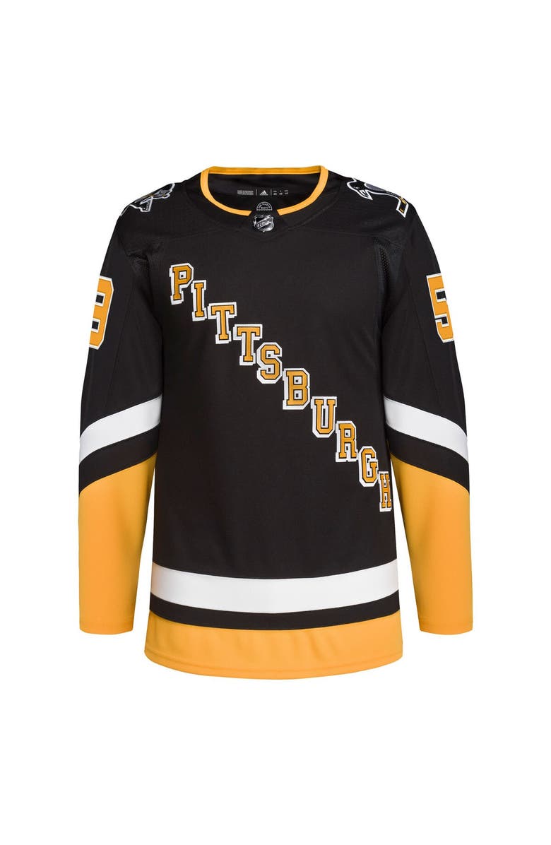 adidas Men's adidas Jake Guentzel Black Pittsburgh Penguins Alternate Primegreen Authentic Player Jersey, Alternate, color, 