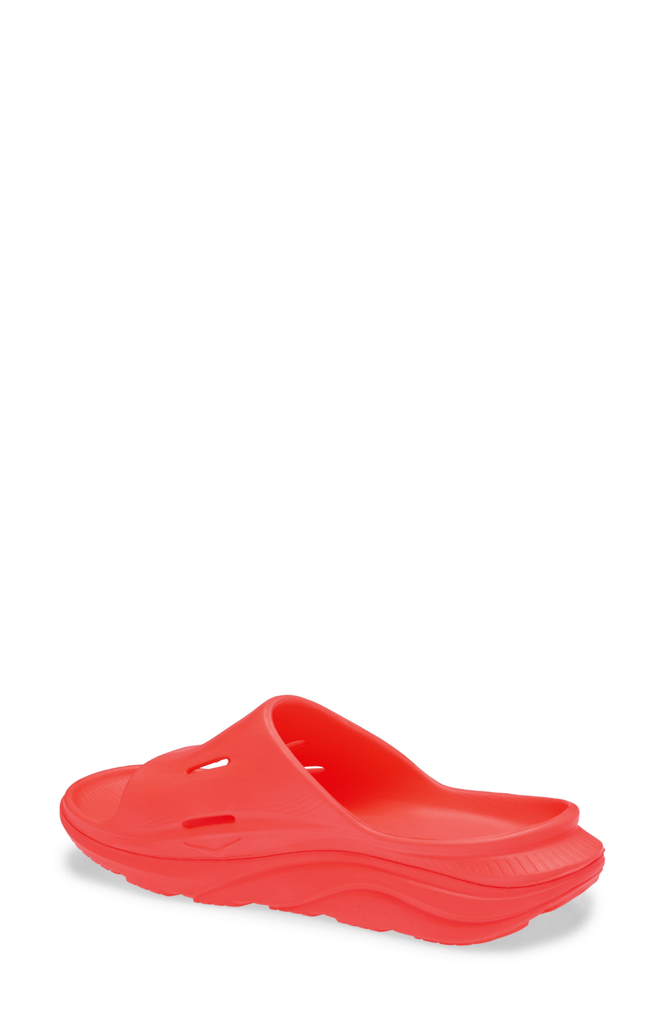HOKA Ora Recovery Slide 3 Sandal, Alternate, color, Neon Flame / Neon Flame