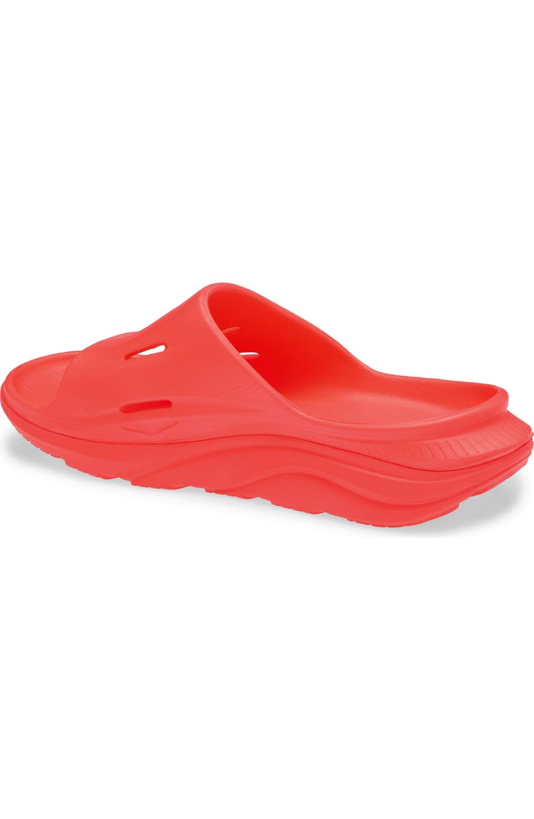 HOKA Ora Recovery Slide 3 Sandal, Alternate, color, Neon Flame / Neon Flame
