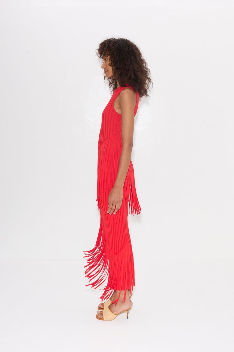 Spiral Knit Dress, Alternate, color, Paprika