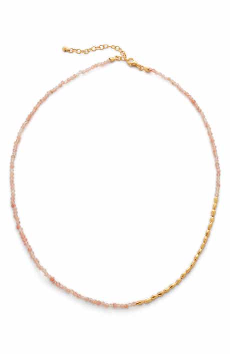 Monica Vinader Mini Nugget Stone Beaded Necklace
