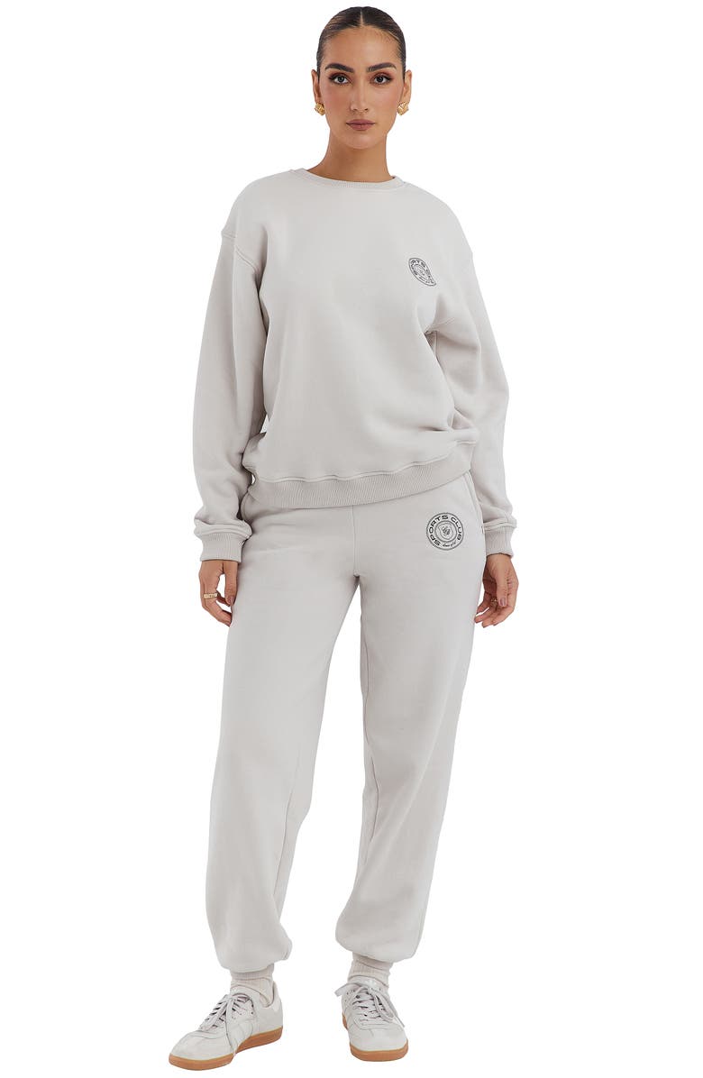 HOUSE OF CB Haze Fleece Graphic Sweatshirt, Alternate, color, Cloud