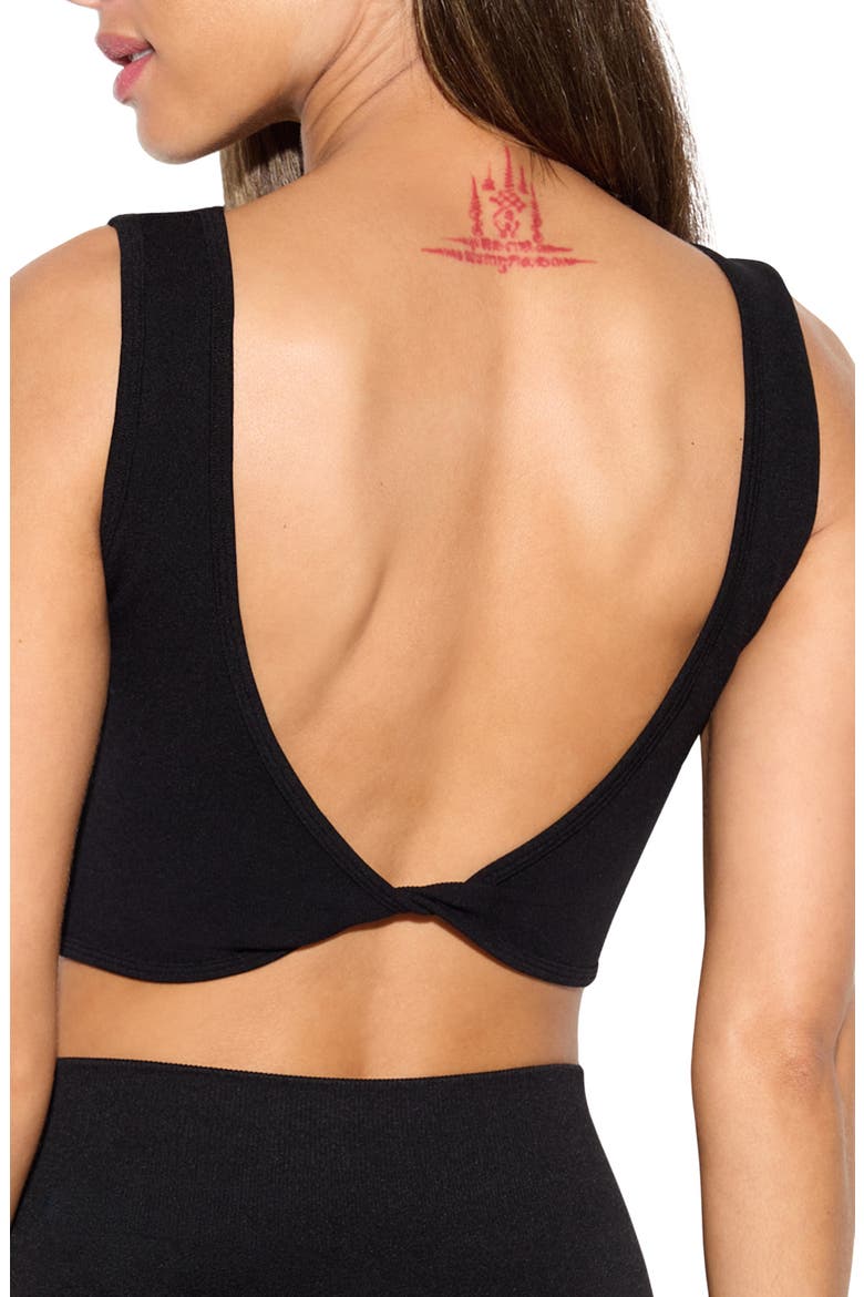 Bianca Low Impact Ribbed Sports Bra, Alternate, color, BLACK