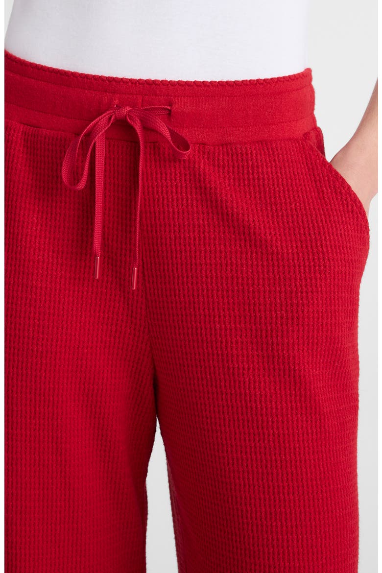 Waffle Wide Leg Pajama Pant, Alternate, color, CRIMSON