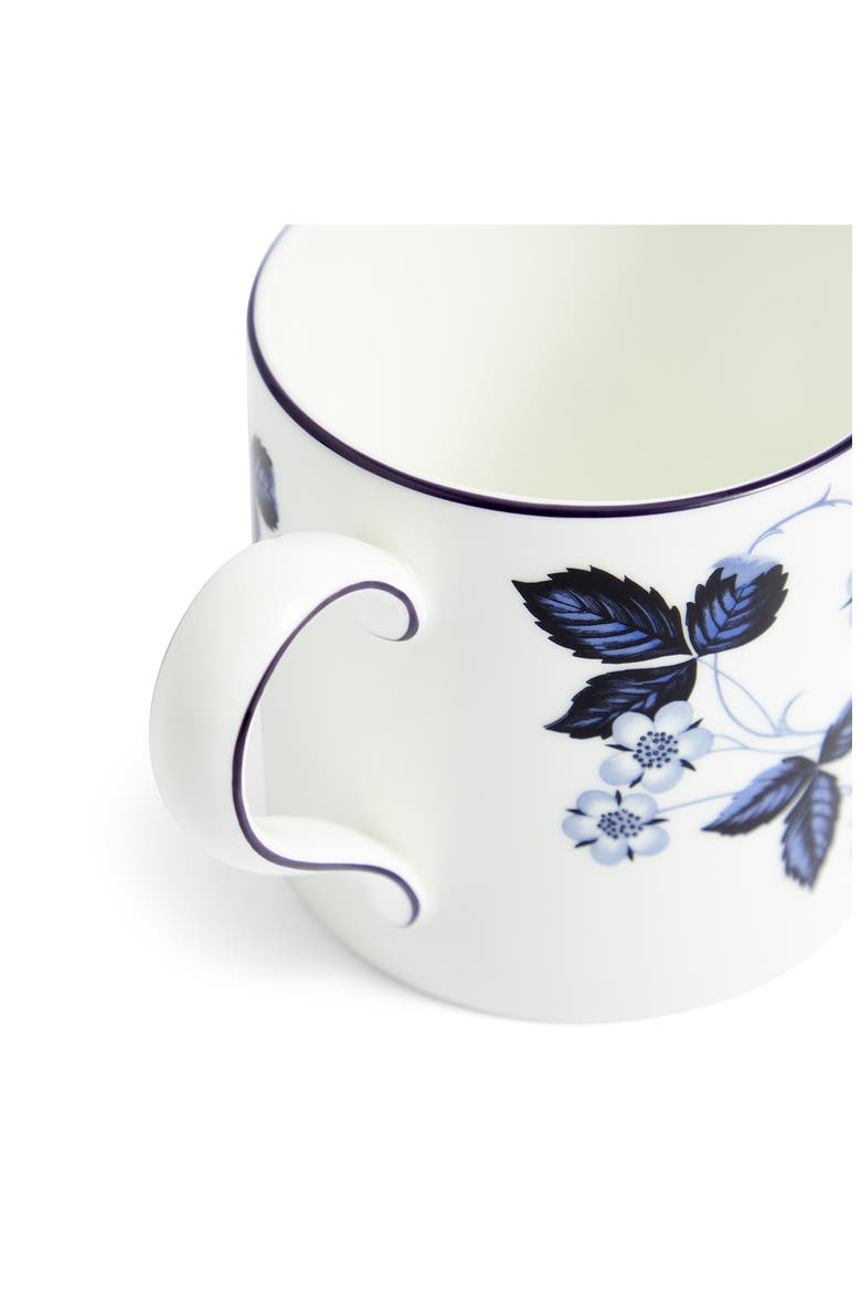 Wild Strawberry Bone China Mug, Alternate, color, BLUE