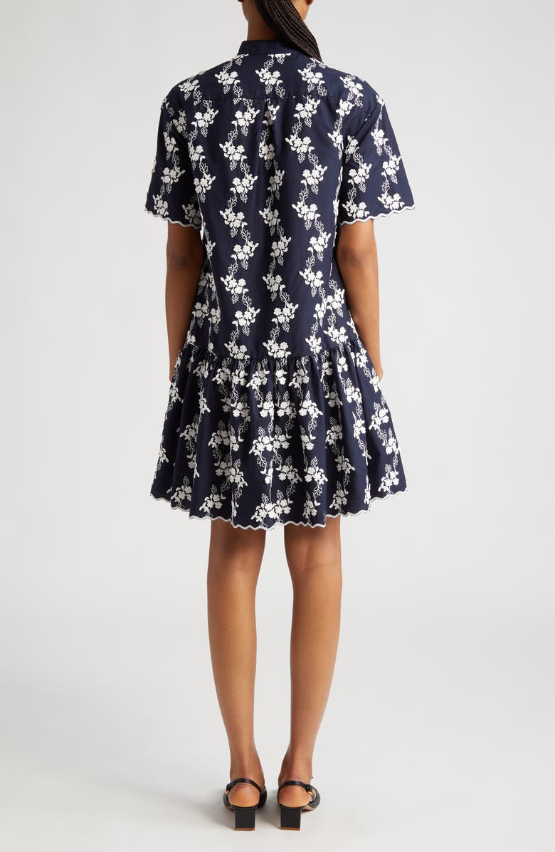 Erdem Embroidered Floral Tiered Minidress, Alternate, color, 