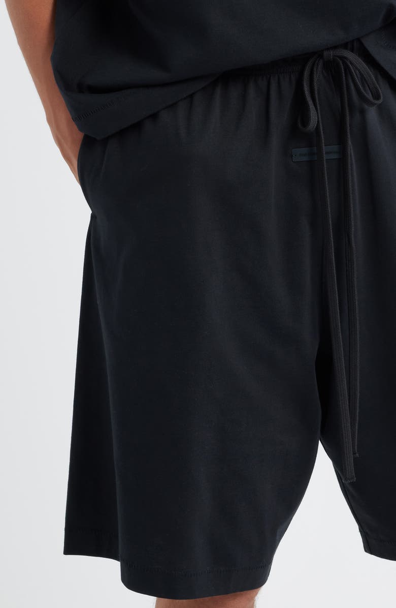 Fear of God Essentials Jersey Basketball Sweat Shorts, Alternate, color, Jet Black
