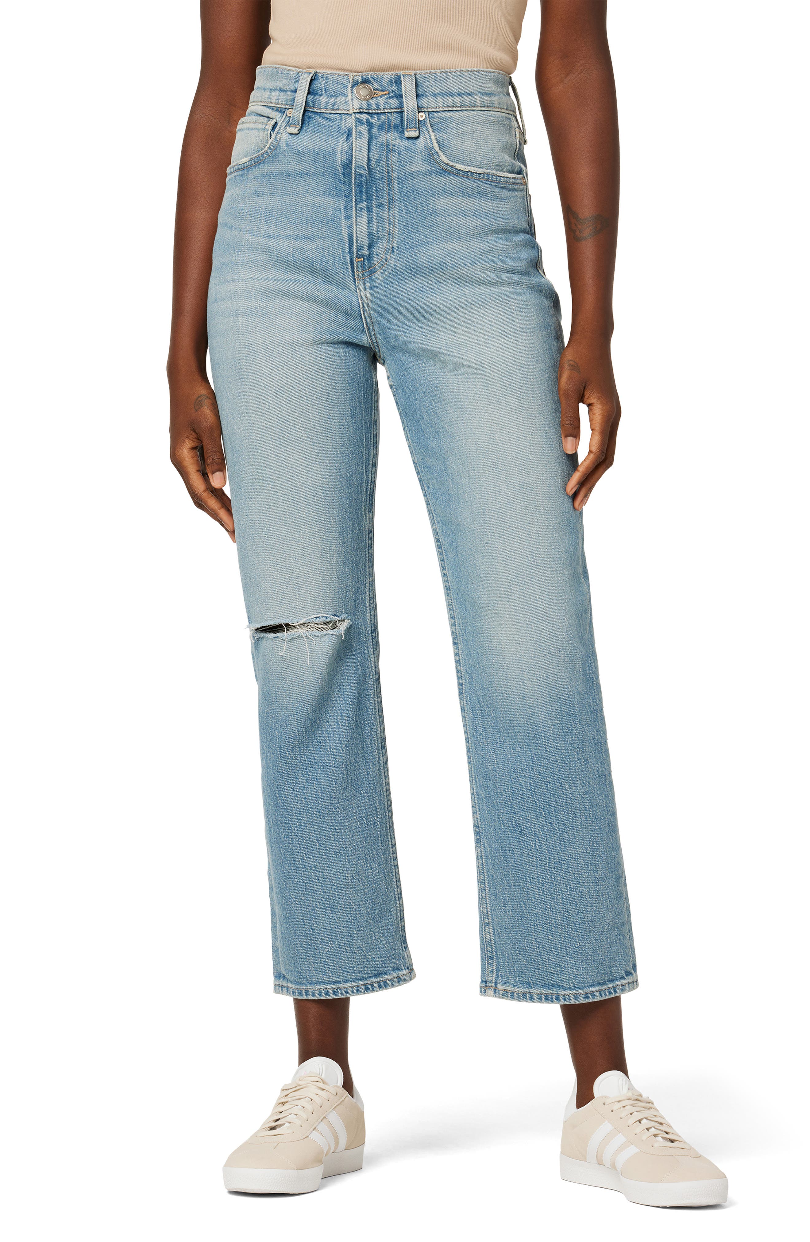Hudson Jeans Jade Ripped High Waist Straight Leg Jeans (Women ...