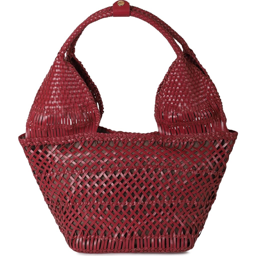 Rafé New York Rafe New York Margarita Woven Tote In Burgundy