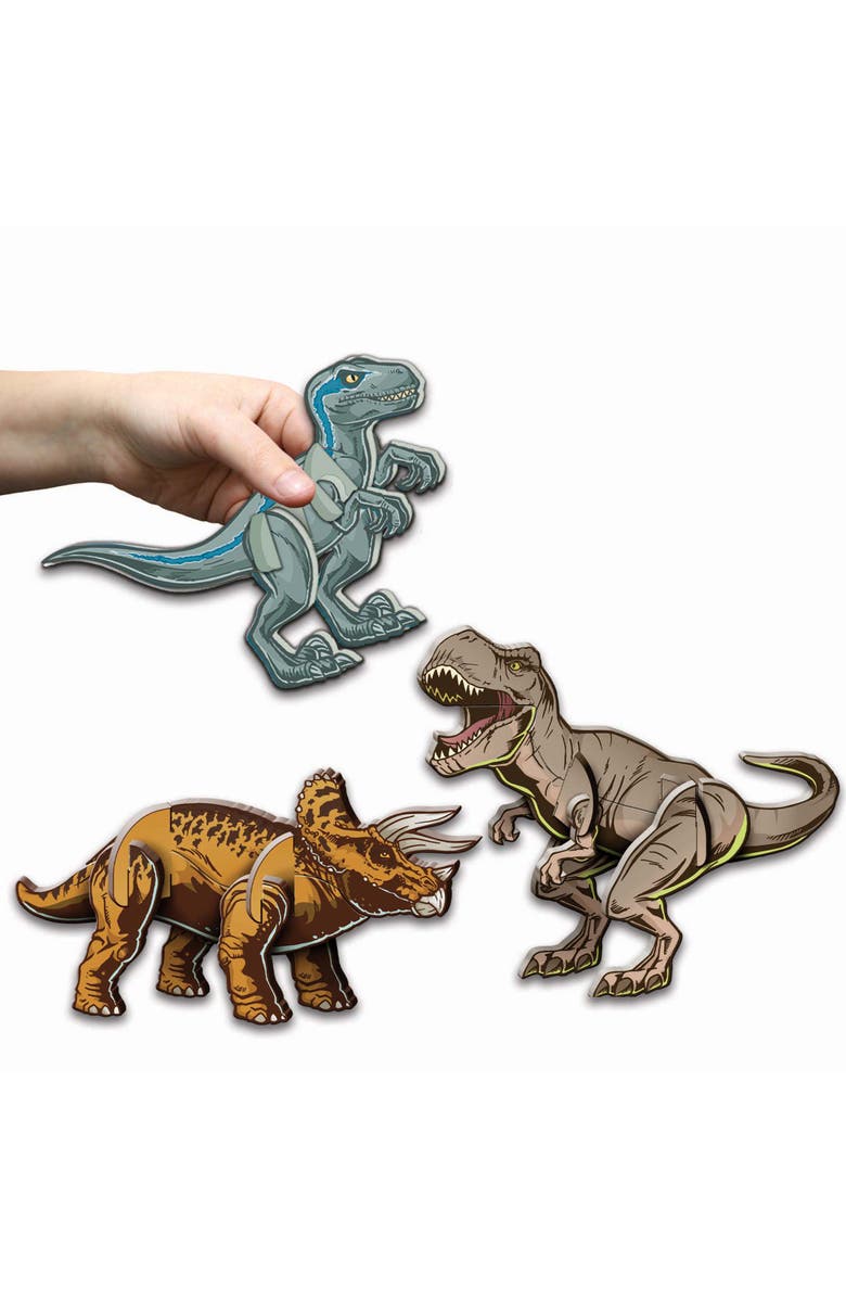 JURASSIC WORLD Dominion Wood Dinosaur Activity Building Set, Alternate, color, Multicolored