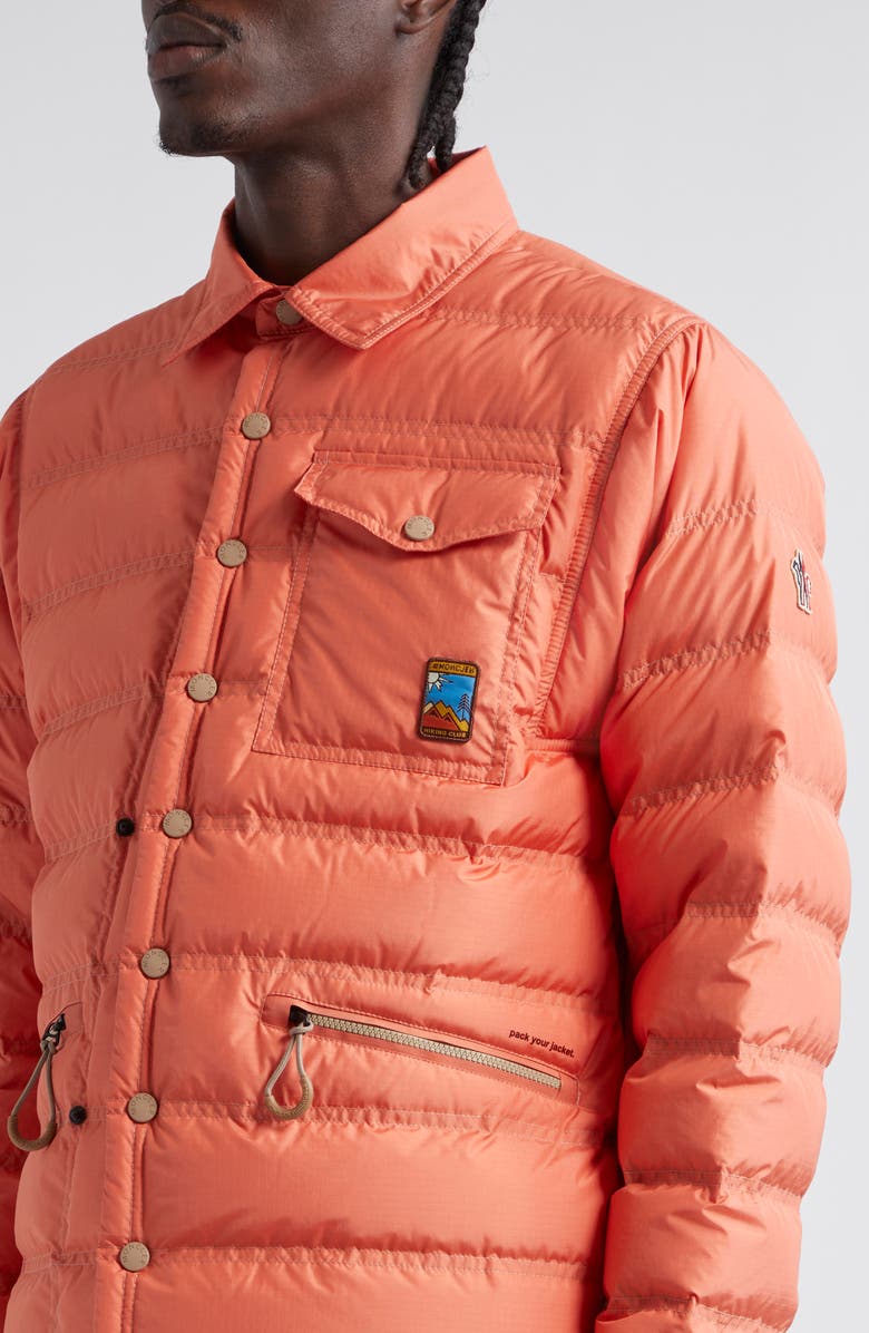 Moncler Grenoble Lavachey Quilted Down Shirt Jacket, Alternate, color, 