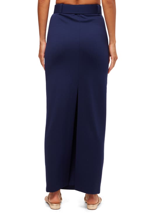 Trina Turk Ponte Game Point Maxi Skirt In Ink