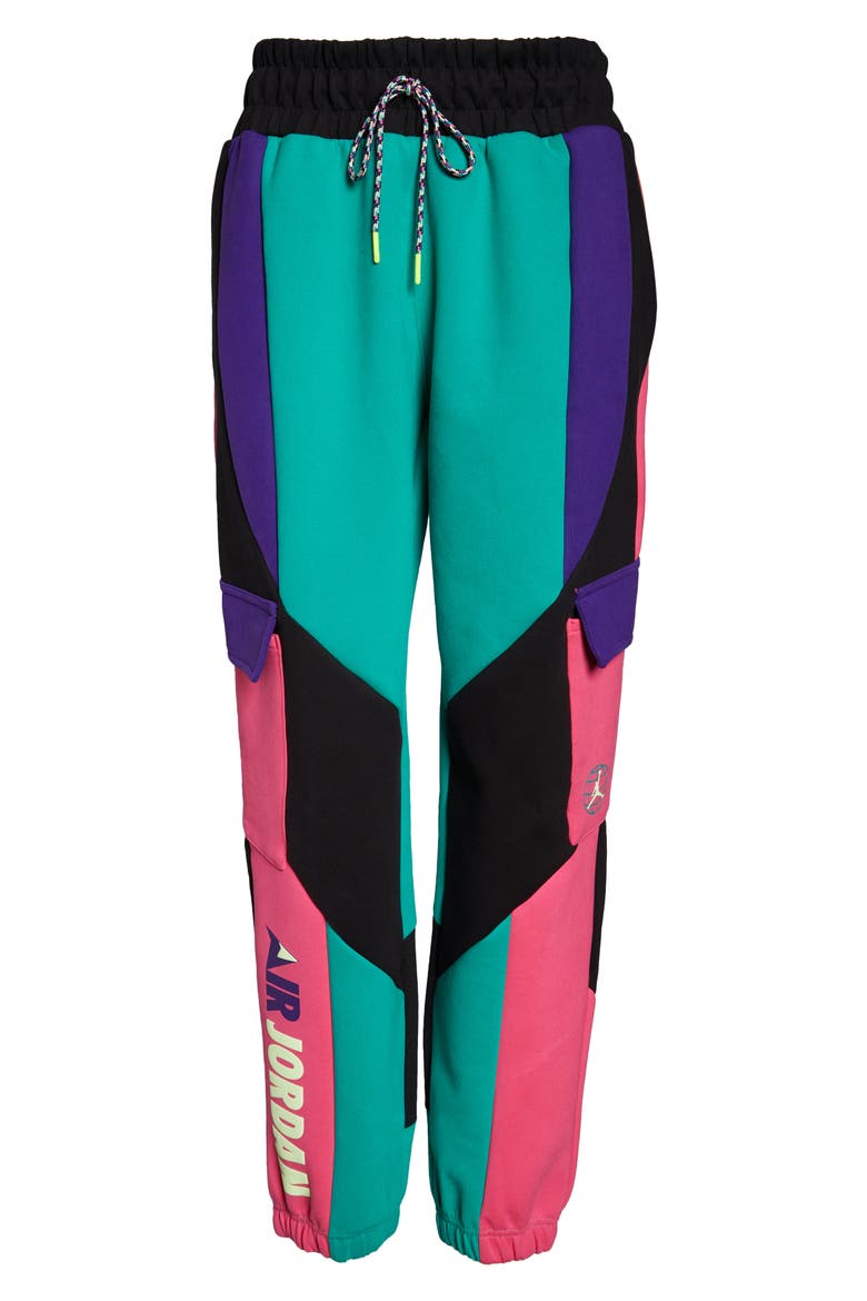 Winter Utility Fleece Joggers, Alternate, color, NEPTUNE GREEN/ BLACK