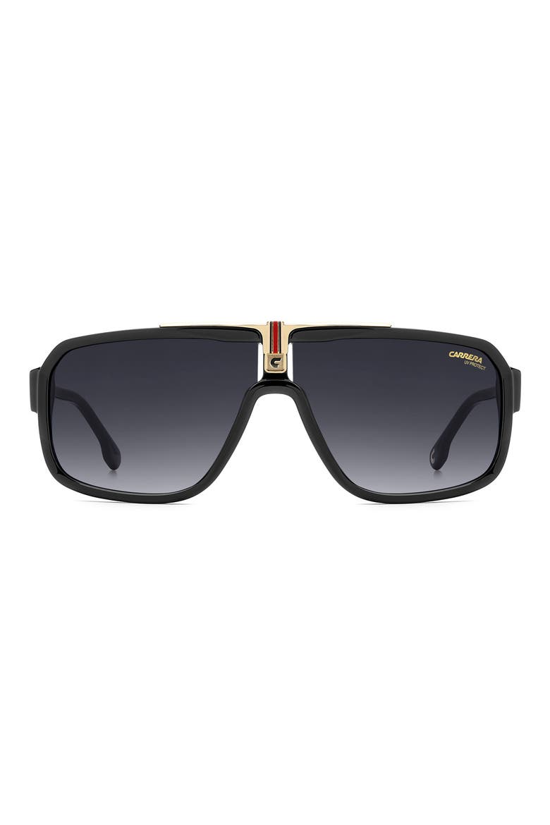 CA 1091/S 65mm Oversize Shield Sunglasses, Main, color, BLACK/ DARK GREY SF