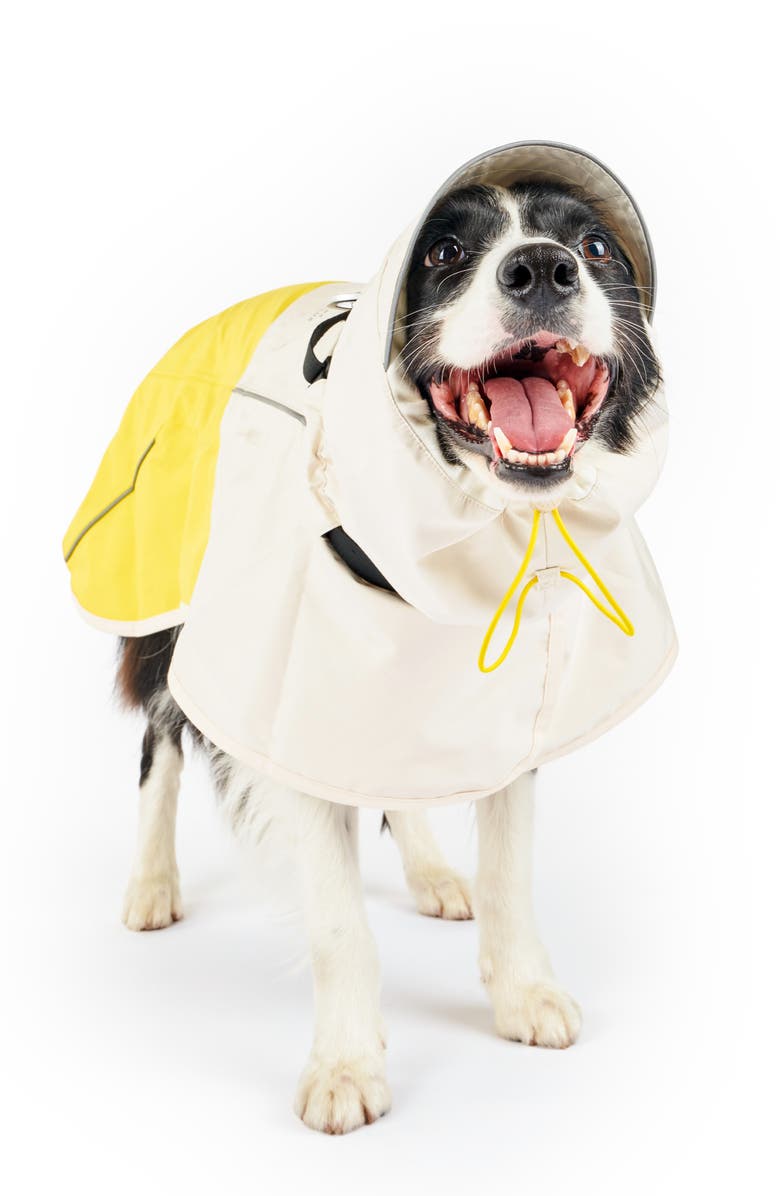 the furryfolks Venture Pet Rain Jacket, Alternate, color, Yellow