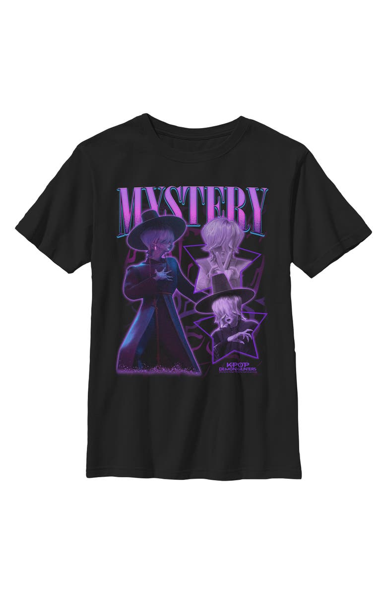 KPop Demon Hunters Boy's KPop Demon Hunters Mystery Saja Collage Graphic T-Shirt, Main, color, Black