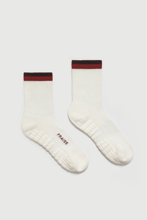 Goji Striped Crew Grip Socks