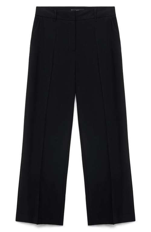 Mango Carlos Wide Leg Pants In Black