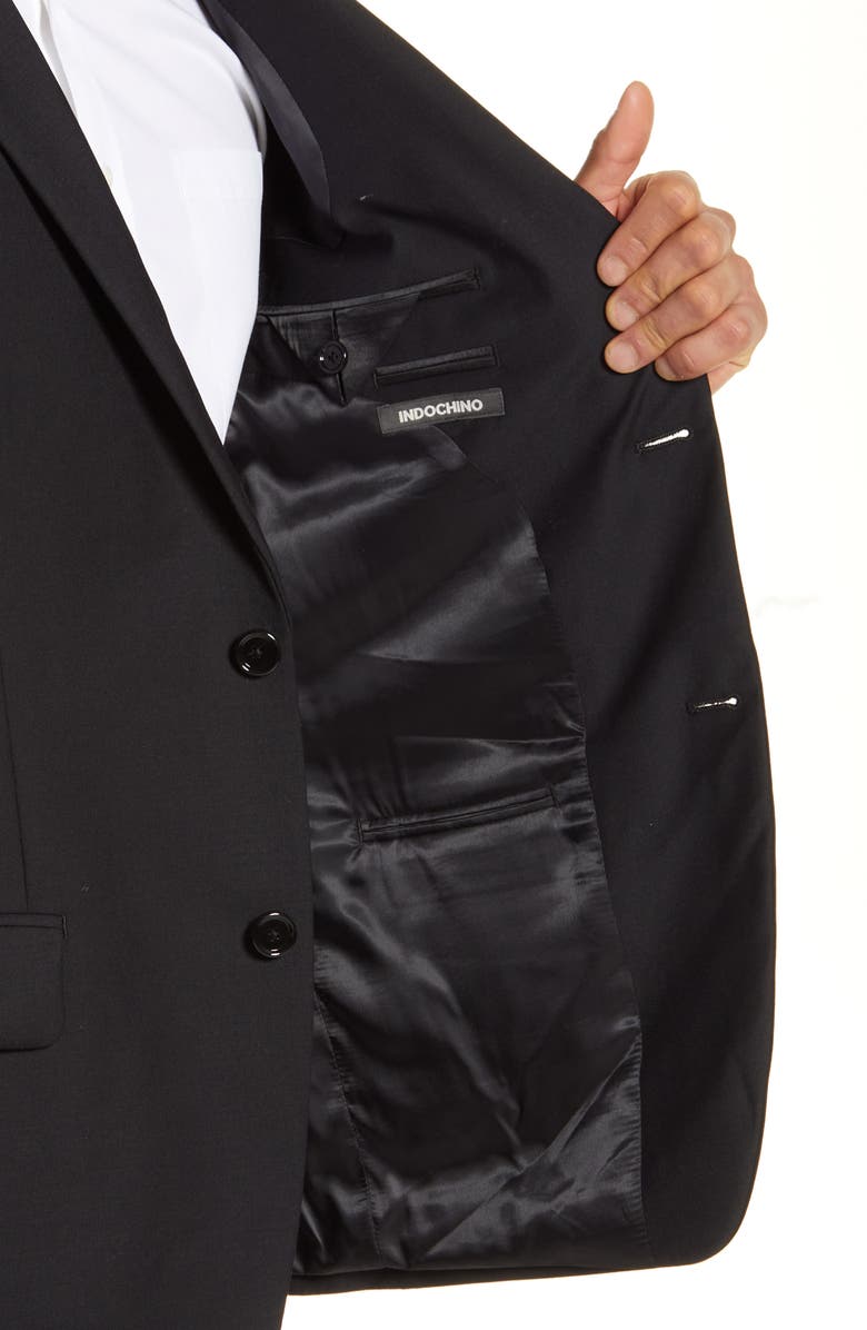 Indochino Hemsworth Black Wool Suit Jacket, Alternate, color,