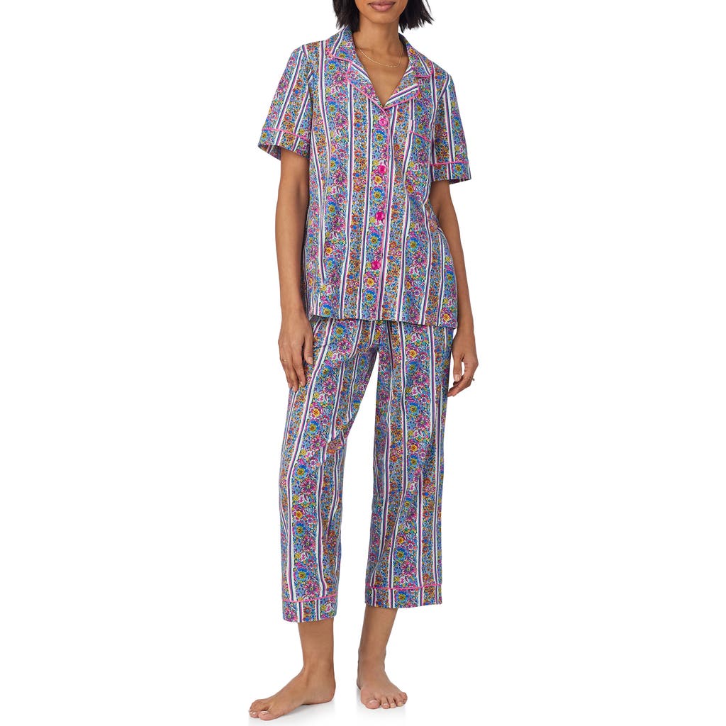 Bedhead Pajamas Print Crop Stretch Jersey Pajamas In Bel Fiore