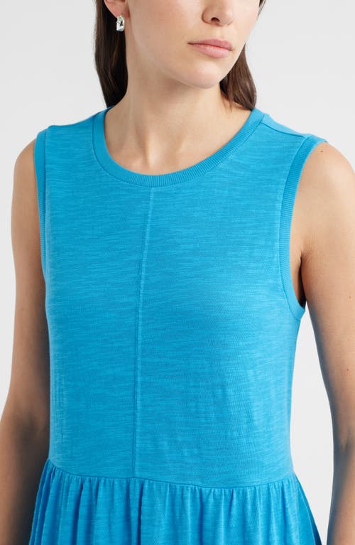 Caslon ® Sleeveless Tiered Jersey Dress In Blue